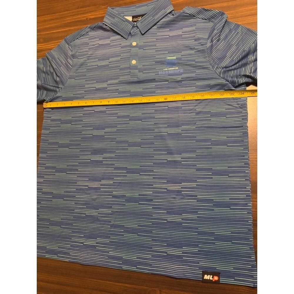 NWT Sunday Swagger Los Angeles Mad Drops Polo Shirt Mens size XL pickle ball MLP